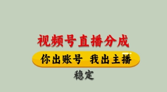 视频号直播分成，全程托管招募，单月轻松变现8k【揭秘】-温暖资源库