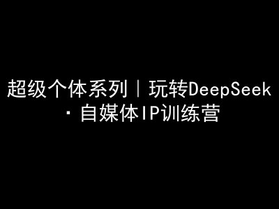 超级个体系列，玩转DeepSeek·自媒体IP训练营，deepseek教程-温暖资源库