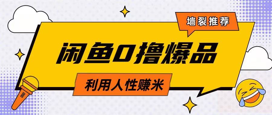 咸鱼0撸玩法利用人性售卖商品达到日挣2张的效果-温暖资源库
