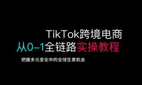 TikTok跨境电商从0-1全链路全方位实操教程，把握多元变化中的全球生意机会-温暖资源库